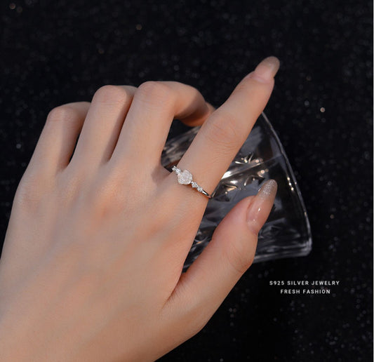 Adjustable Opal Ring for Women – Sterling Silver