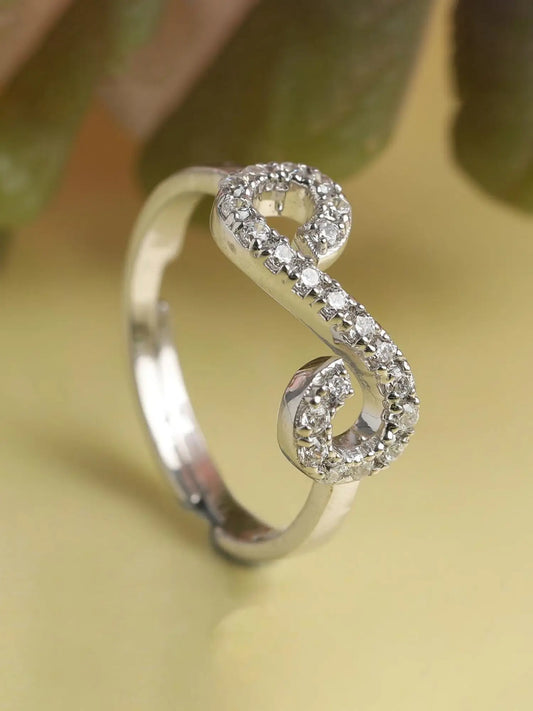 Adjustable Silver Infinity Ring