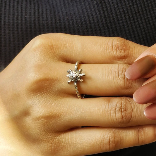 925 Sterling Silver Tortoise Ring